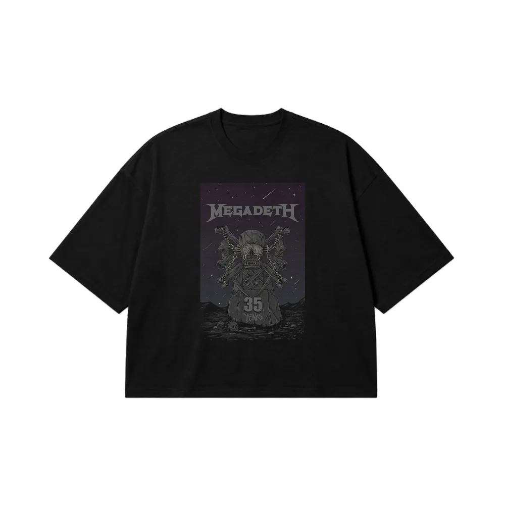 تیشرت باکسی مگادث طرح ۳۵ سال (Megadeth 35 Years) کد 23714