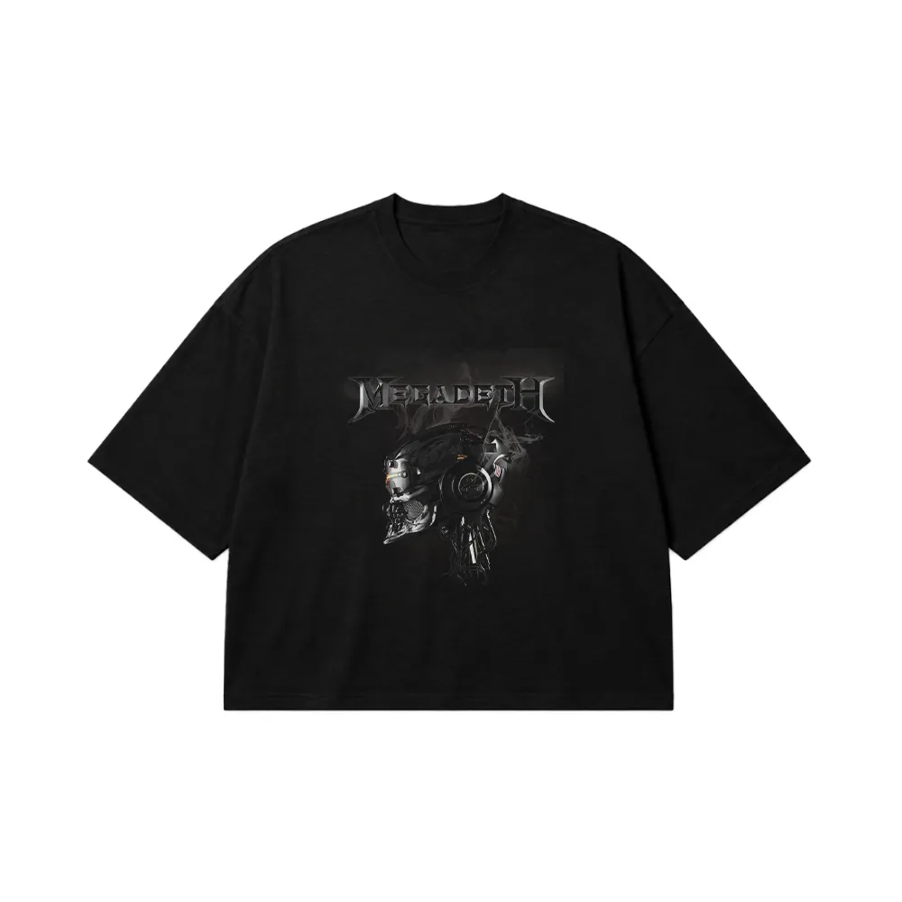 تیشرت باکسی مگادث طرح ربات تاریک (Megadeth) کد 23715