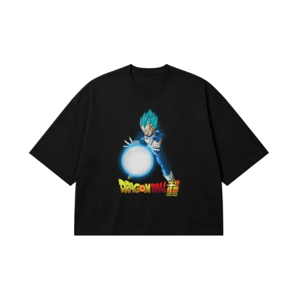 تیشرت باکسی انیمه دراگون بال طرح وجیتا بلو (Vegeta Blue) کد 2377