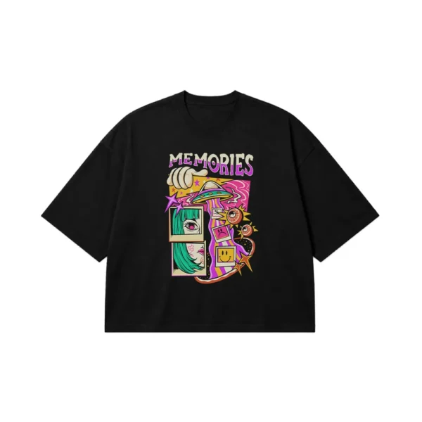تیشرت باکسی طرح Memories کلاژ کد 23783