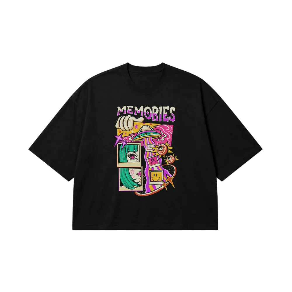 تیشرت باکسی طرح Memories کلاژ کد 23783