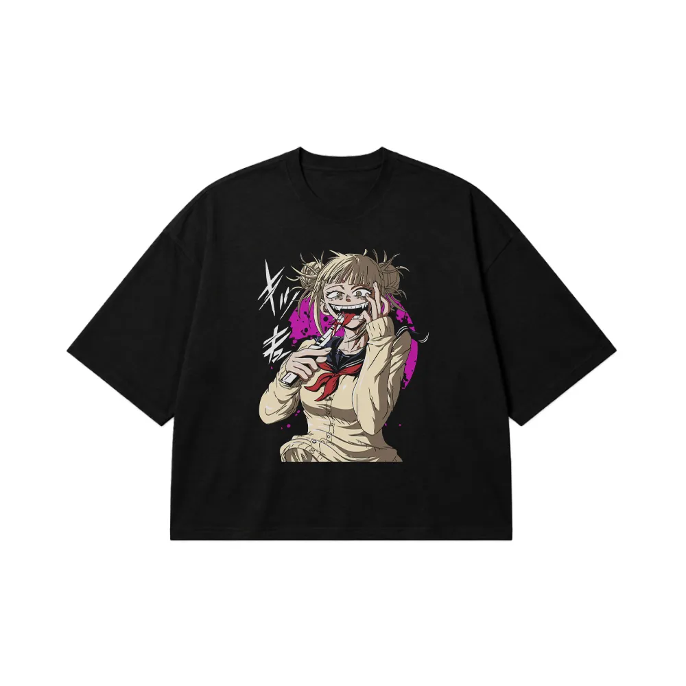 تیشرت باکسی انیمه My Hero Academia طرح توگا (Himiko Toga) کد 23922
