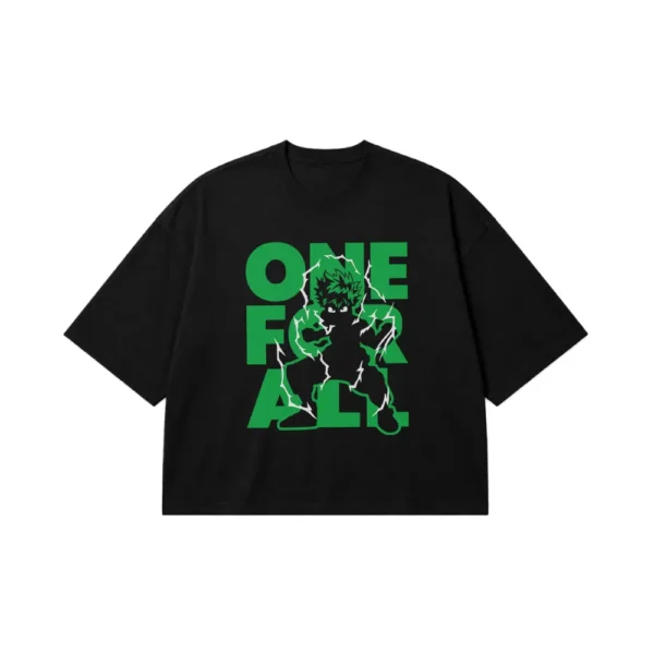 تیشرت باکسی انیمه My Hero Academia طرح One For All کد 23941