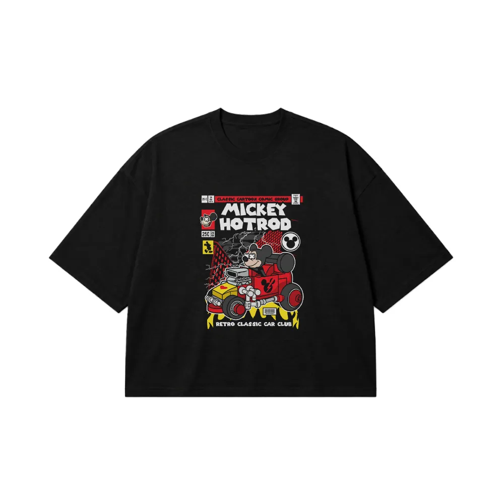 تیشرت باکسی میکی موس طرح Mickey Hotrod کد 23958