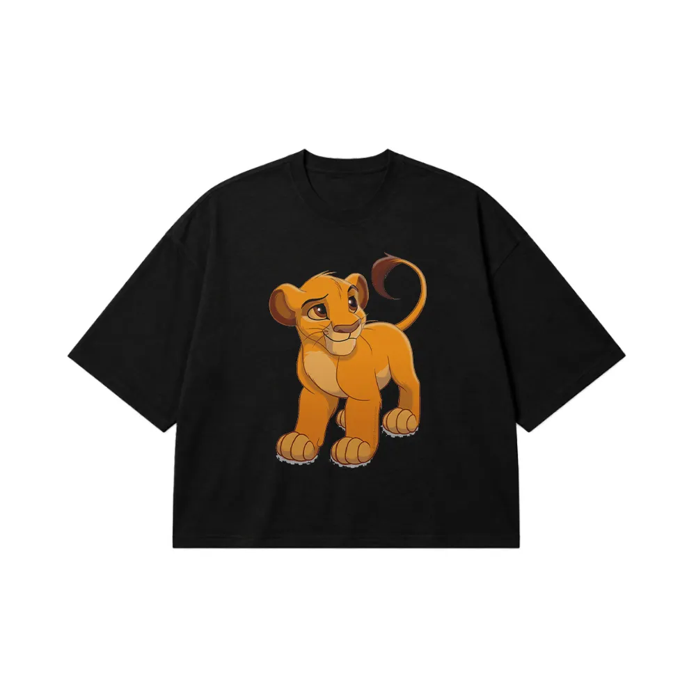 تیشرت باکسی انیمیشن شیر شاه طرح سیمبا (Simba) کد 2405