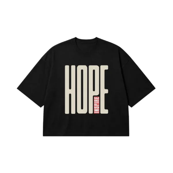 تیشرت باکسی انگیزشی طرح Hope Inspire کد 2435