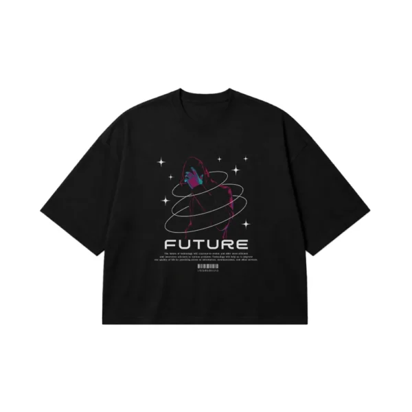 تیشرت باکسی استریت‌ویر طرح Future کد 2467
