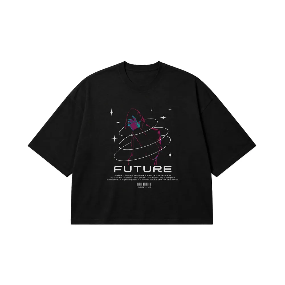 تیشرت باکسی استریت‌ویر طرح Future کد 2467