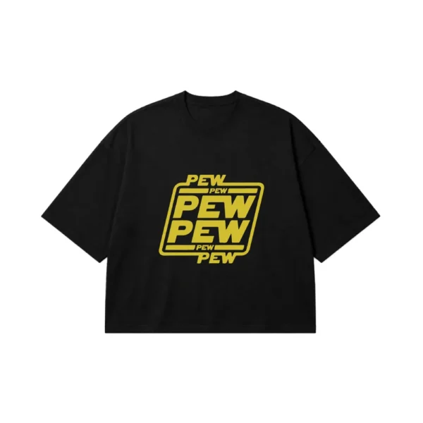تیشرت باکسی استار وارز طرح Pew Pew کد 2594