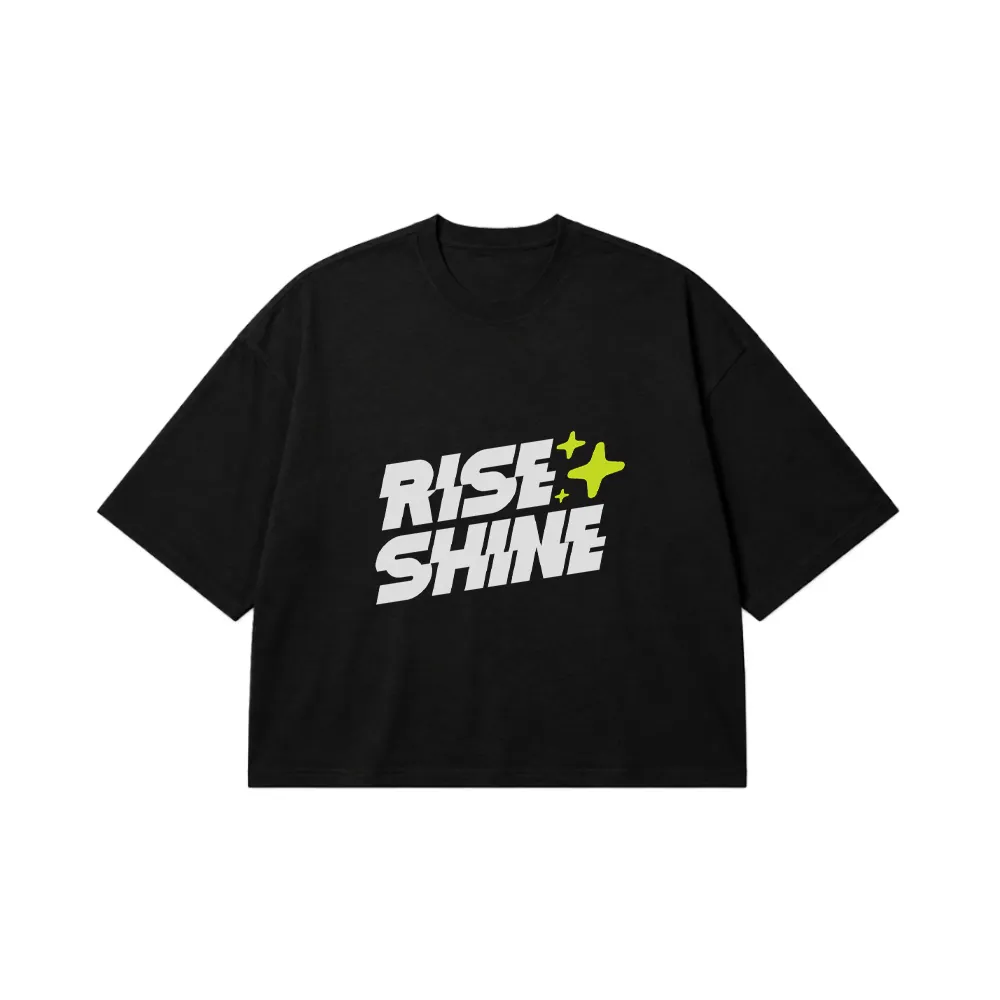 تیشرت باکسی انگیزشی طرح Rise Shine کد 2719