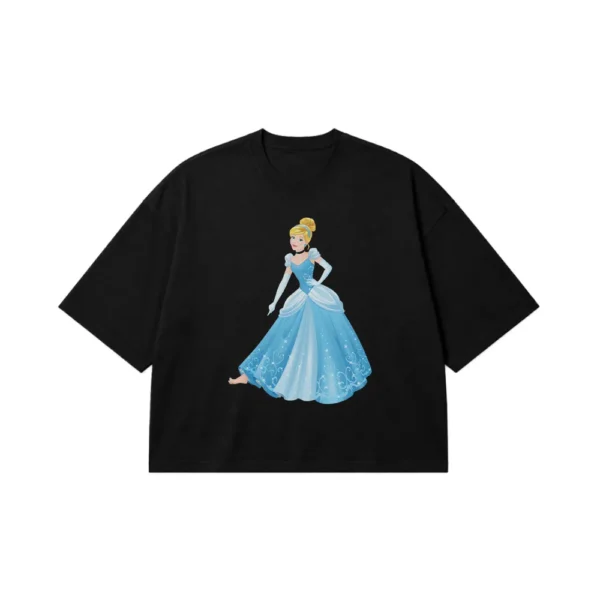 تیشرت باکسی دیزنی طرح سیندرلا (Cinderella) کد 2727