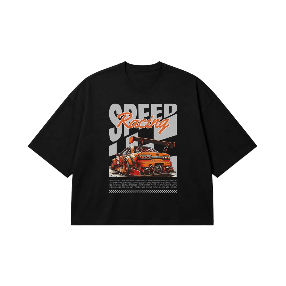 تیشرت باکسی ماشین اسپرت طرح Speed Racing کد 2803