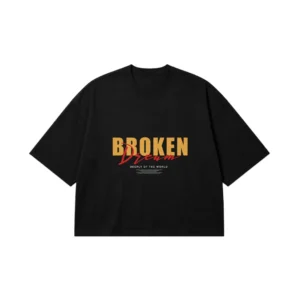 تیشرت باکسی تایپوگرافی Broken Dream کد 2862