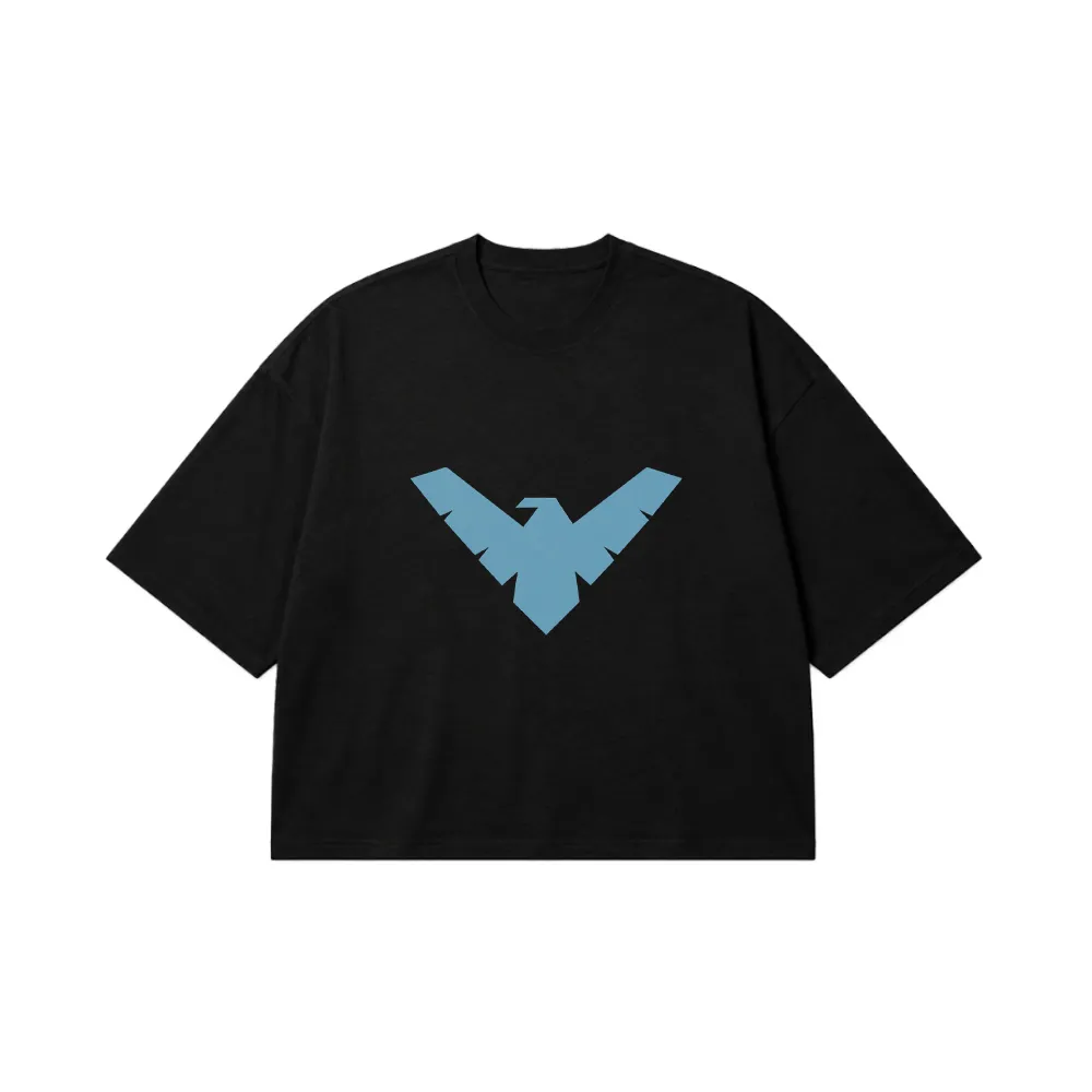 تیشرت باکسی دی‌سی طرح لوگوی نایت‌وینگ (Nightwing) کد 2916