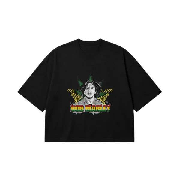 تیشرت باکسی باب مارلی طرح پرتره (Bob Marley) کد 300