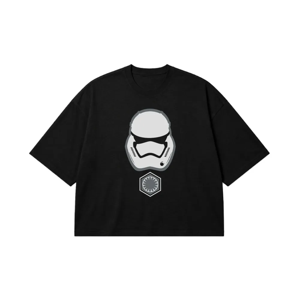 تیشرت باکسی استار وارز طرح کلاه استورم‌تروپر (Stormtrooper) کد 3062