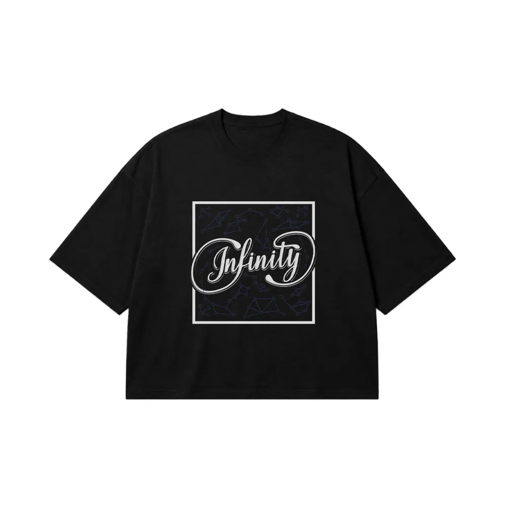 تیشرت باکسی تایپوگرافی Infinity طرح مینیمال کد 3069