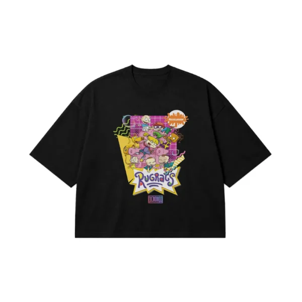 تیشرت باکسی راگرتس طرح گروه کارتونی دهه نود (Rugrats) کد 3070