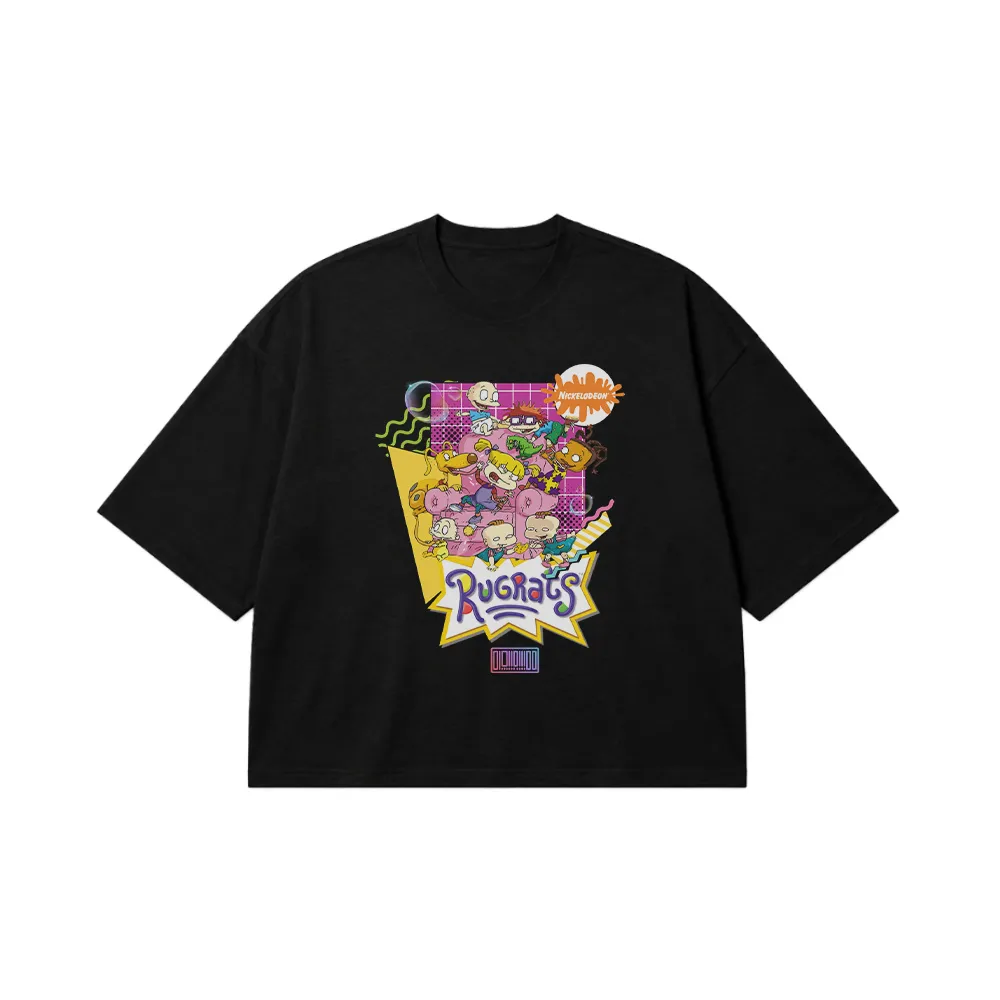 تیشرت باکسی راگرتس طرح گروه کارتونی دهه نود (Rugrats) کد 3070