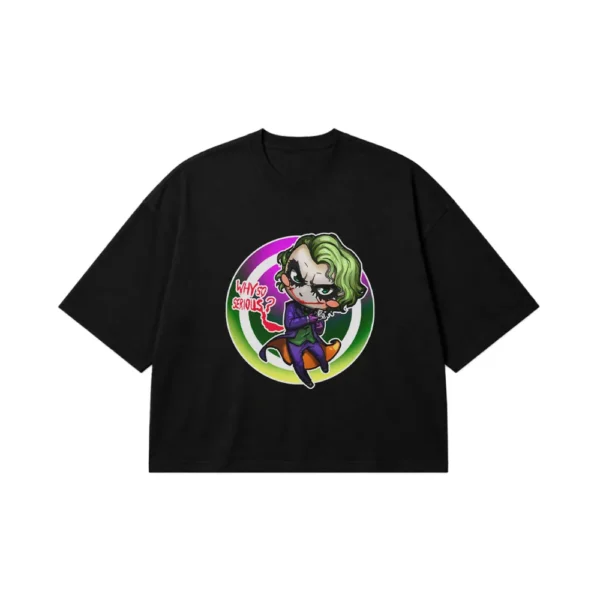 تیشرت باکسی جوکر طرح کارتونی Why So Serious (Joker) کد 3080