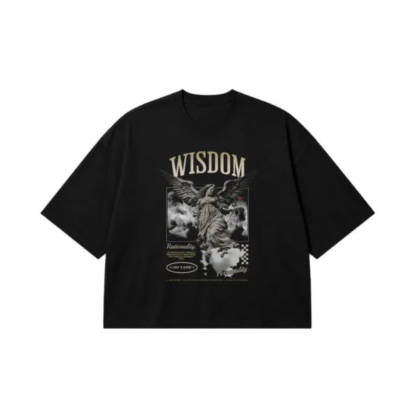 تیشرت باکسی فرشته گوتیک Wisdom کد 3105