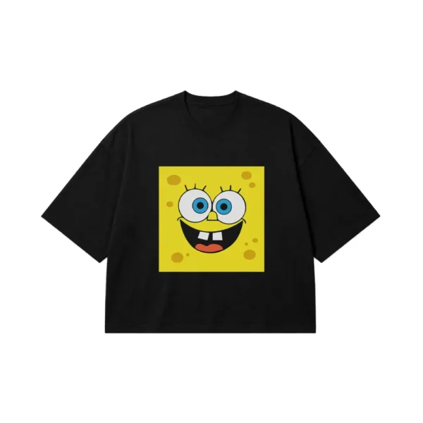 تیشرت باکسی باب اسفنجی طرح صورت ساده (SpongeBob) کد 3131