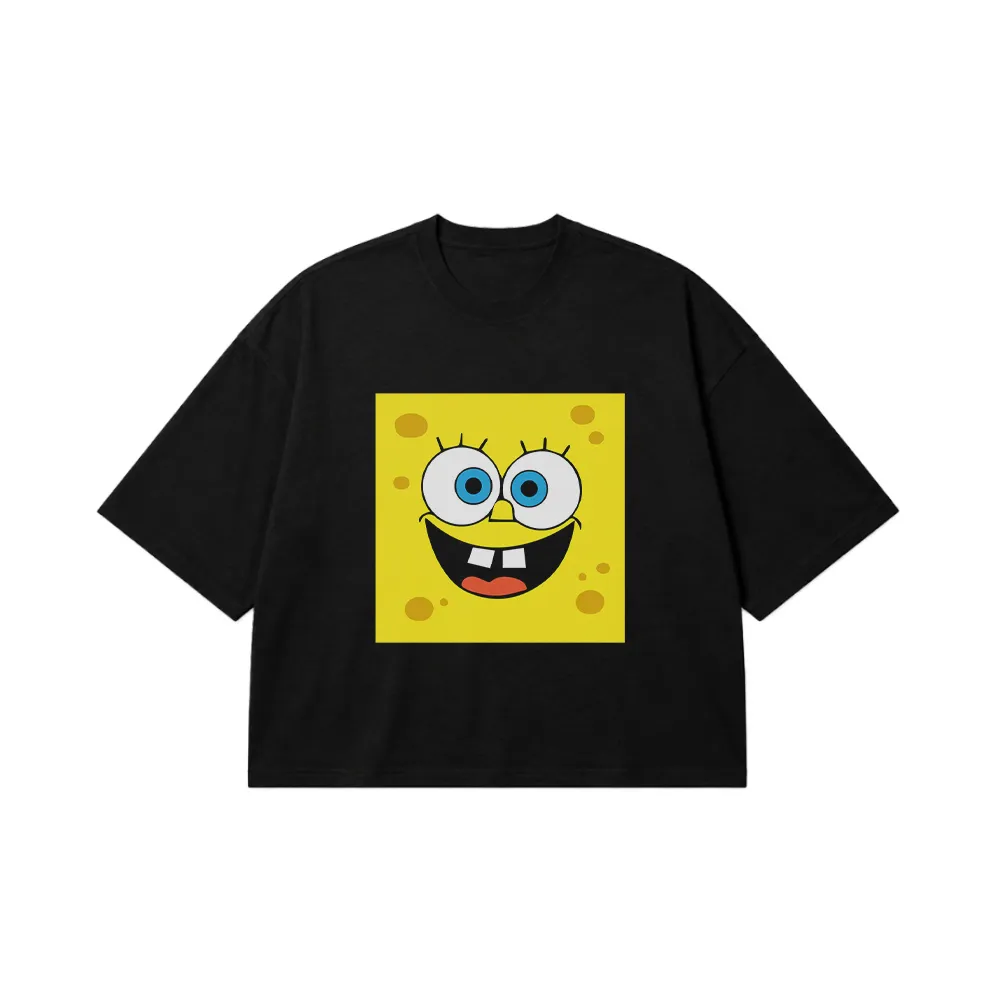 تیشرت باکسی باب اسفنجی طرح صورت ساده (SpongeBob) کد 3131