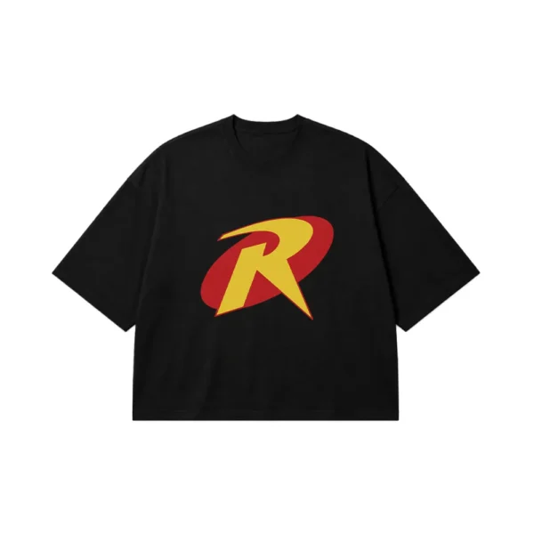 تیشرت باکسی دی‌سی طرح لوگوی رابین (Robin) کد 3136