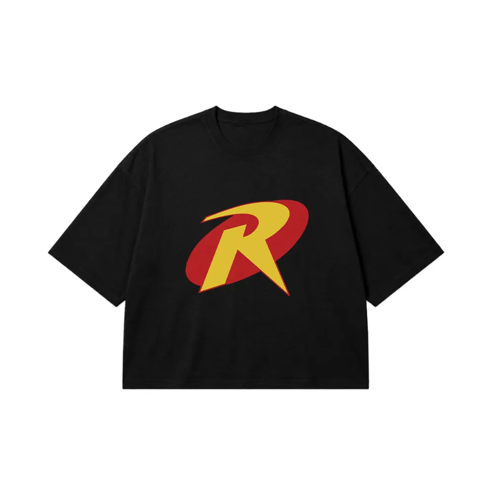 تیشرت باکسی دی‌سی طرح لوگوی رابین (Robin) کد 3136