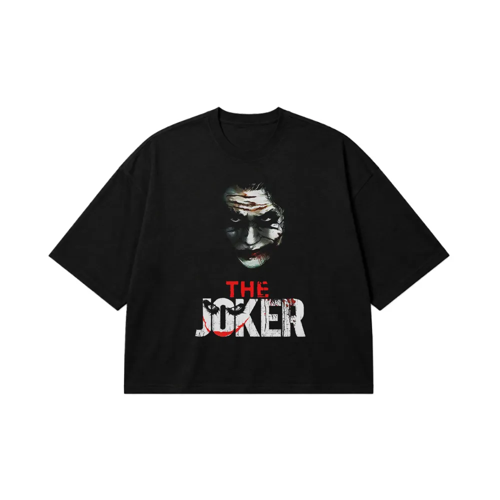 تیشرت باکسی جوکر طرح صورت دارک (Joker) کد 3153
