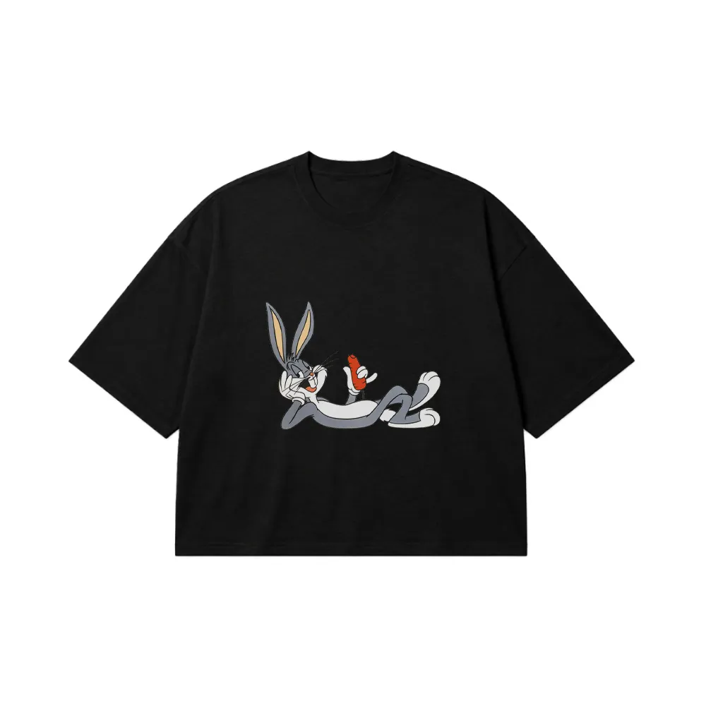 تیشرت باکسی باگز بانی طرح کارتونی (Bugs Bunny) کد 3170