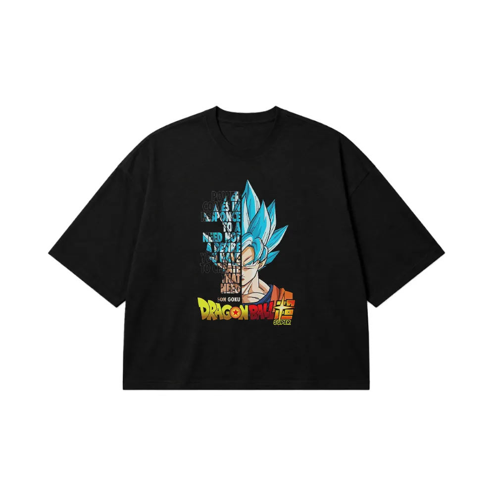 تیشرت باکسی انیمه دراگون بال سوپر طرح گوکو (Goku) کد 3172