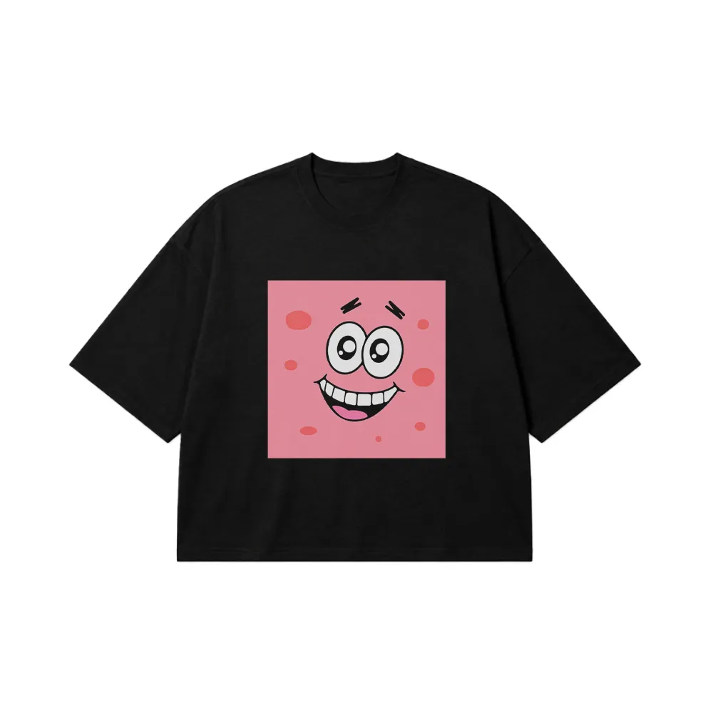 تیشرت باکسی پاتریک طرح صورت کارتونی (Patrick Star) کد 3183