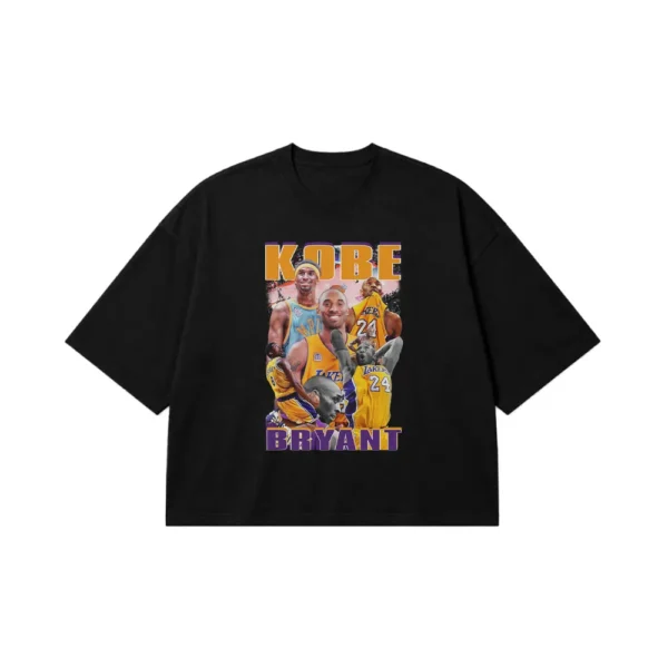 تیشرت باکسی کوبی برایانت طرح کلاژ بسکتبال (Kobe Bryant) کد 3220