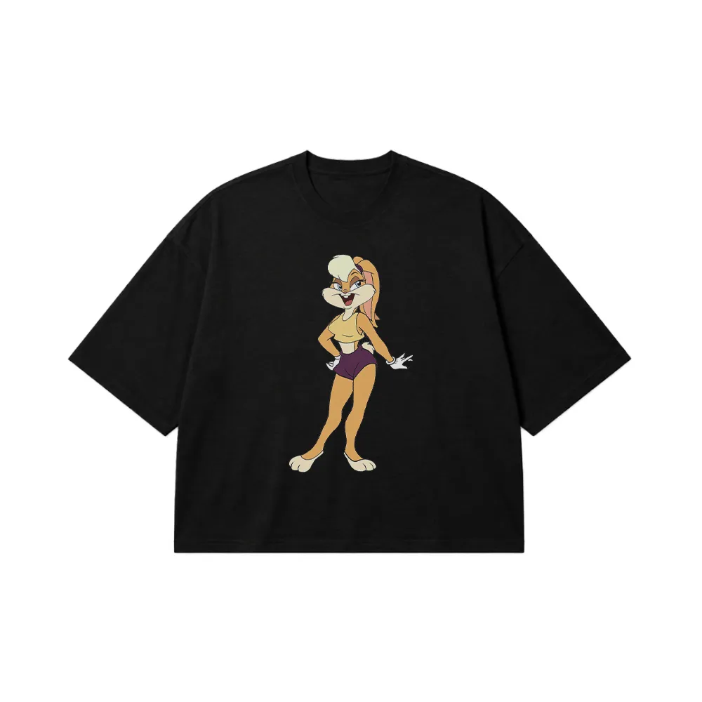 تیشرت باکسی لولا بانی طرح کارتونی (Lola Bunny) کد 3258