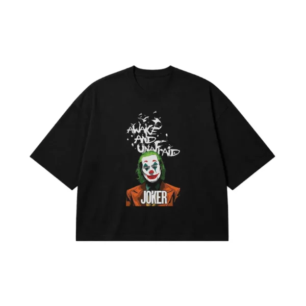 تیشرت باکسی جوکر طرح Awake and Unafraid (Joker) کد 3312