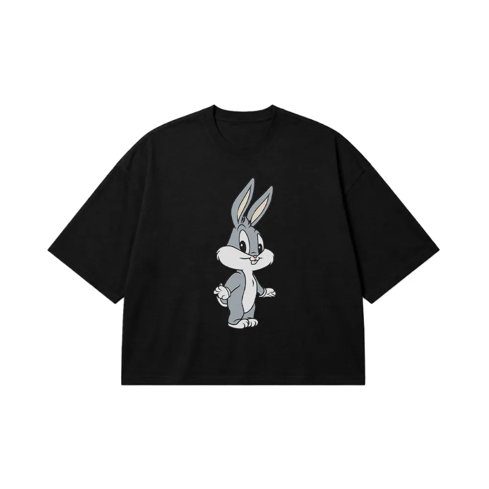 تیشرت باکسی باگز بانی طرح کارتونی کلاسیک (Bugs Bunny) کد 3328