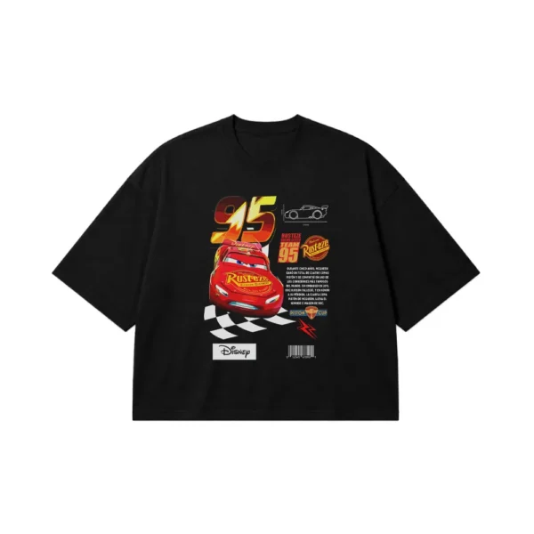 تیشرت باکسی ماشین‌ها طرح لایتنینگ مک‌کوئین (Lightning McQueen) کد 3561