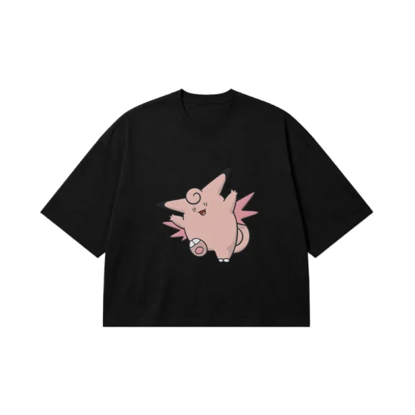 تیشرت باکسی پوکمون طرح کلیفبل (Clefable) کد 3577
