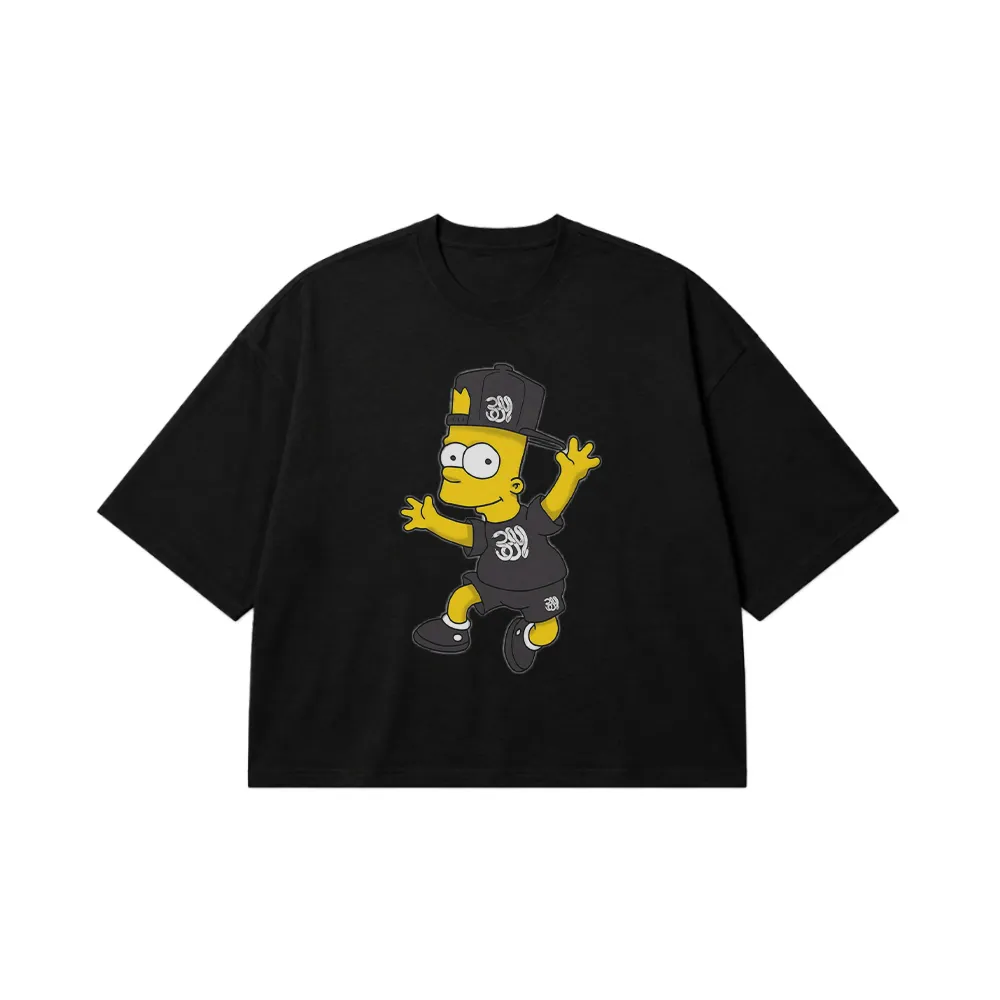 تیشرت باکسی سیمپسون‌ها طرح بارت استریت‌ویر (Bart Simpson) کد 3578
