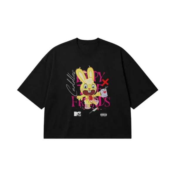 تیشرت باکسی Happy Tree Friends طرح Cuddles کد 3581