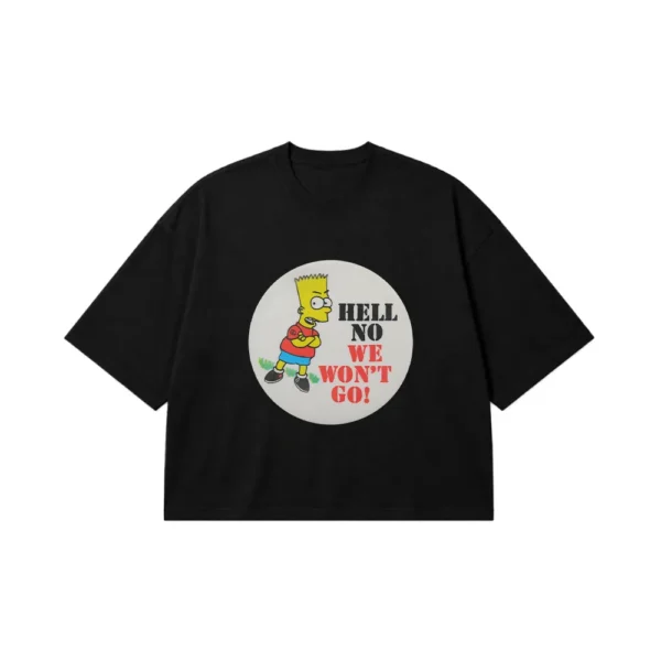 تیشرت باکسی سیمپسون‌ها طرح بارت Hell No کد 3608