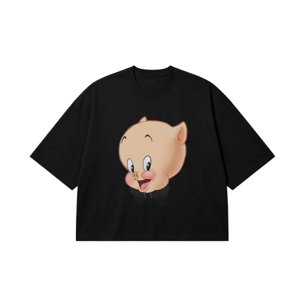 تیشرت باکسی شخصیت کارتونی پورکی پیگ (Porky Pig) کد 3614