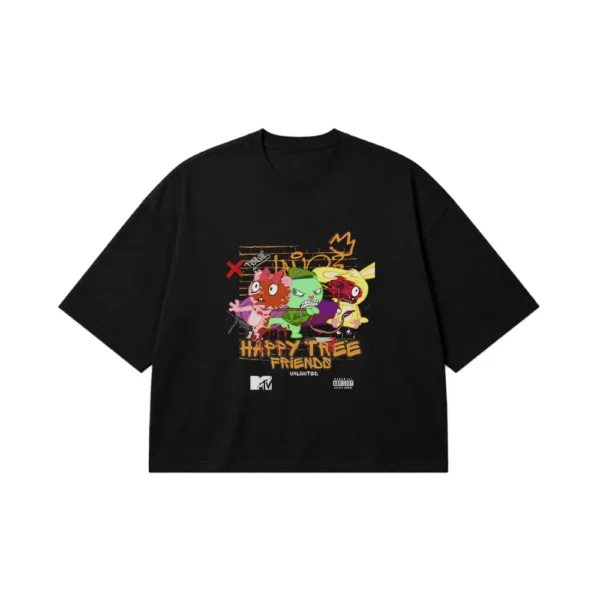 تیشرت باکسی Happy Tree Friends طرح کارتونی رنگی کد 3624