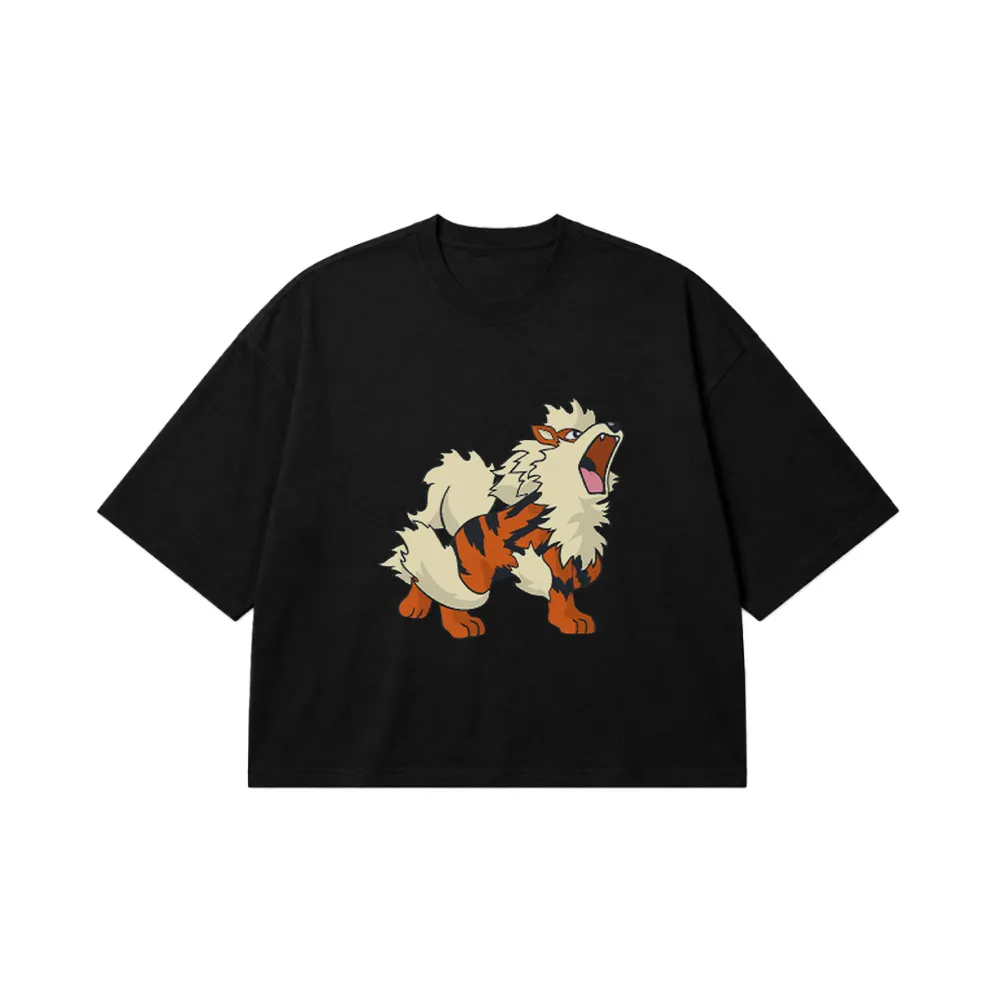 تیشرت باکسی پوکمون طرح گرولیت (Growlithe) کد 3671
