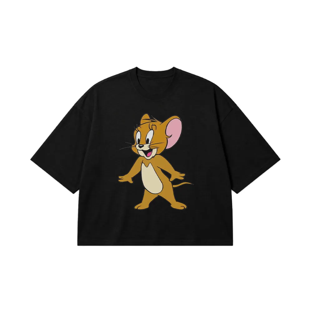تیشرت باکسی تام و جری طرح جری موس (Jerry) کد 3791