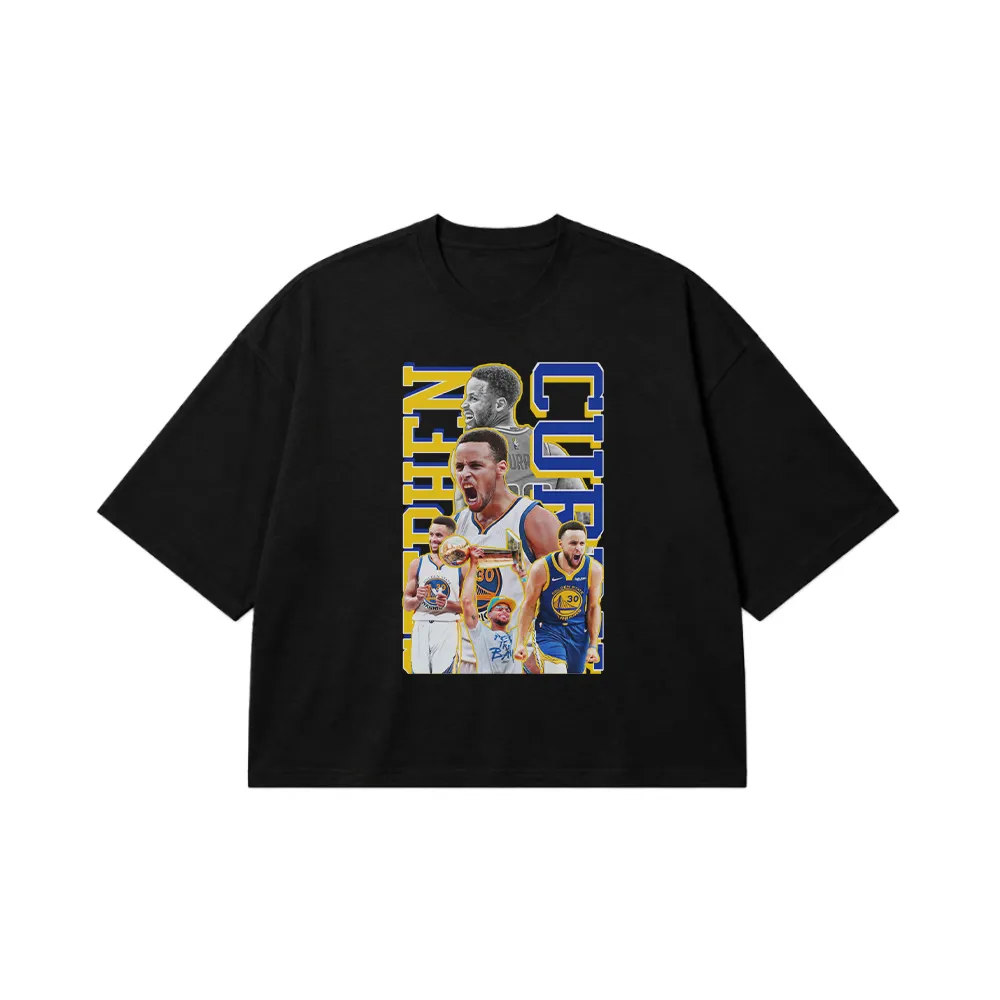 تیشرت باکسی بسکتبال استفن کری طرح گلدن استیت (Stephen Curry) کد 3792