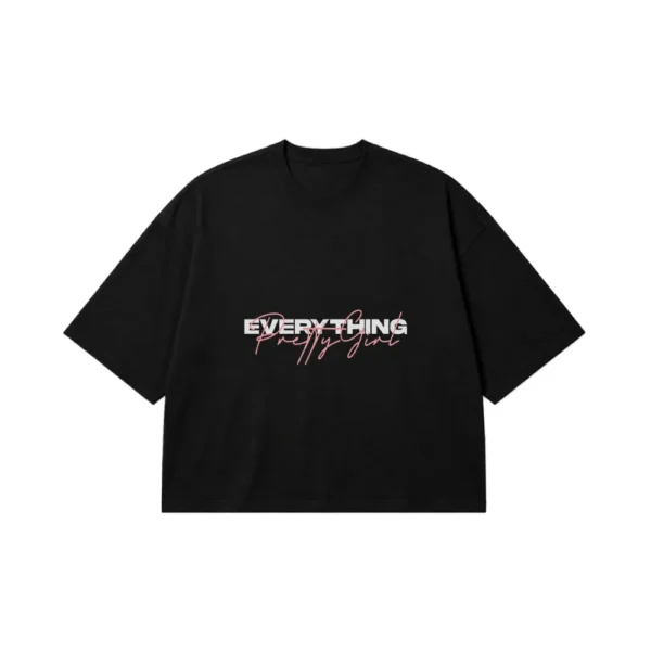 تیشرت باکسی نوشته Everything Pretty Girl کد 3838