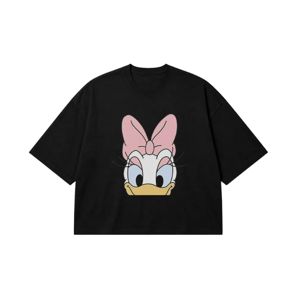 تیشرت باکسی دیزنی طرح دیزی داک کارتونی (Daisy Duck) کد 3842