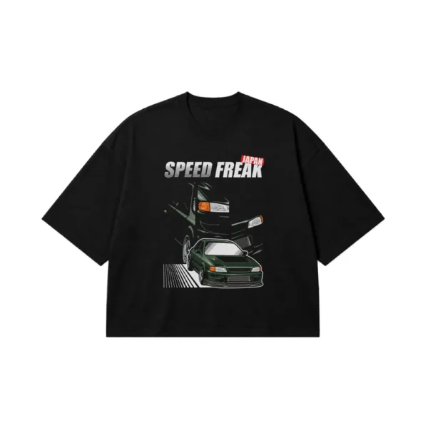 تیشرت باکسی ماشین ژاپنی طرح Speed Freak کد 3845